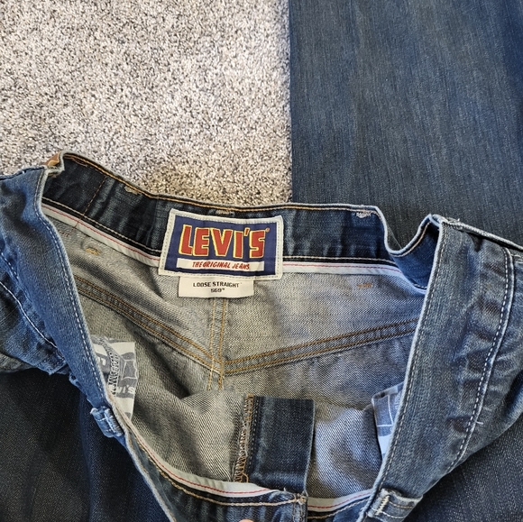 Levi's The Original Jeans Blue Denim Loose Straight 569 W40 L32 - Picture 9 of 13